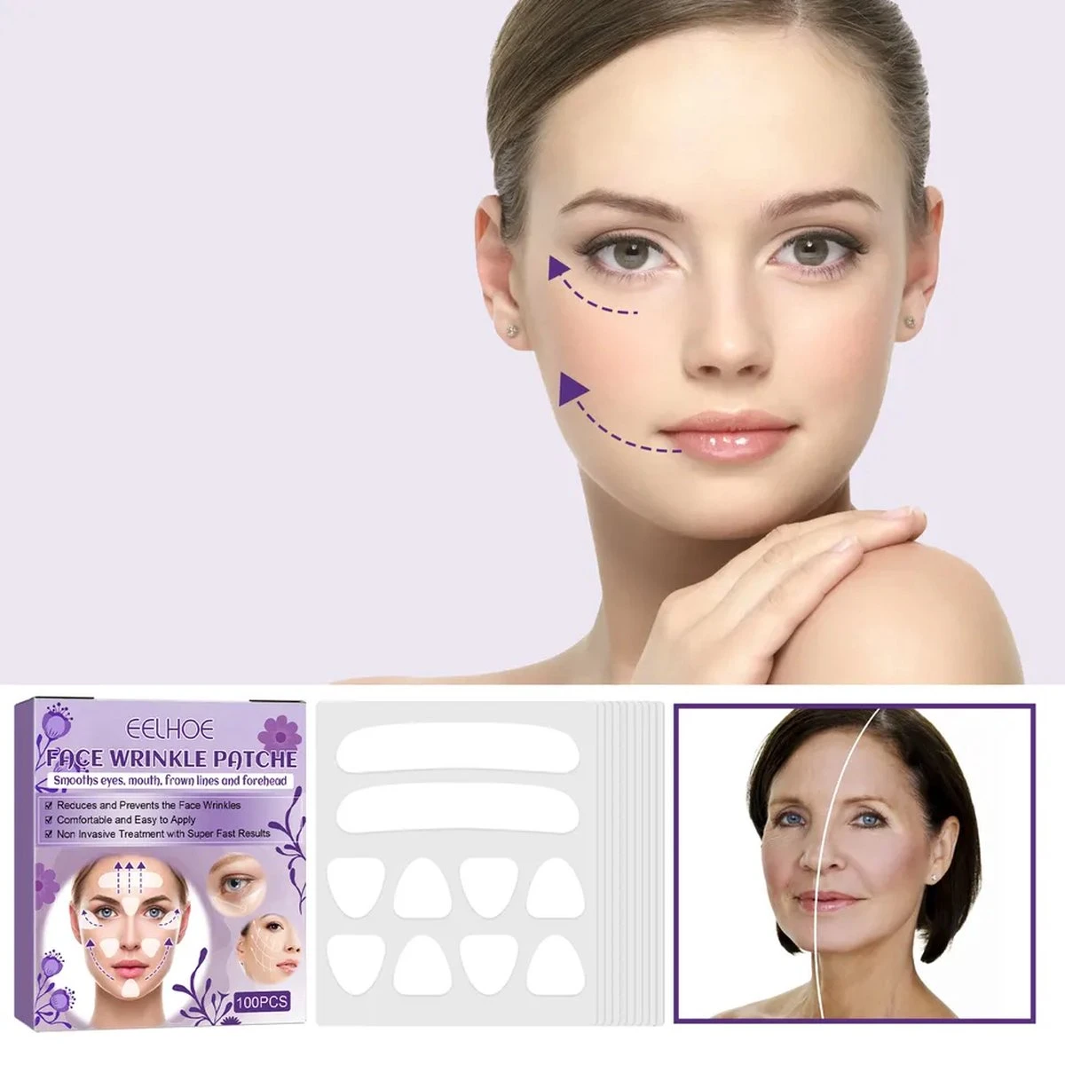 Anti Rimpel Pads - 100 Stuks! - Anti-rimpel Pads Gezicht - Anti Rimpel Pleisters - Anti Rimpel - Rimpel Verwijderaar - Facelift Apparaat - Facelift Tape - Facelift Masker 2 Anti Rimpel Pads - 100 Stuks! - Anti-rimpel Pads Gezicht - Anti Rimpel Pleisters - Anti Rimpel - Rimpel Verwijderaar - Facelift Apparaat - Facelift Tape - Facelift Masker - Afbeelding 2