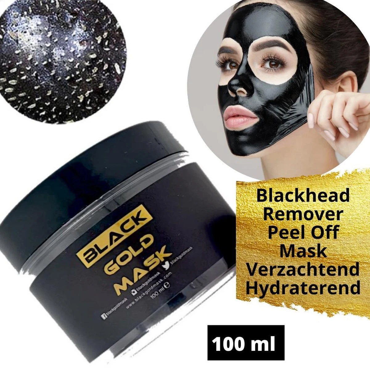 Gezichtsmasker - Blackhead Remover - Peel Off Masker - Mee Eter Verwijderaar 100ml 1 Gezichtsmasker - Blackhead Remover - Peel Off Masker - Mee Eter Verwijderaar 100ml