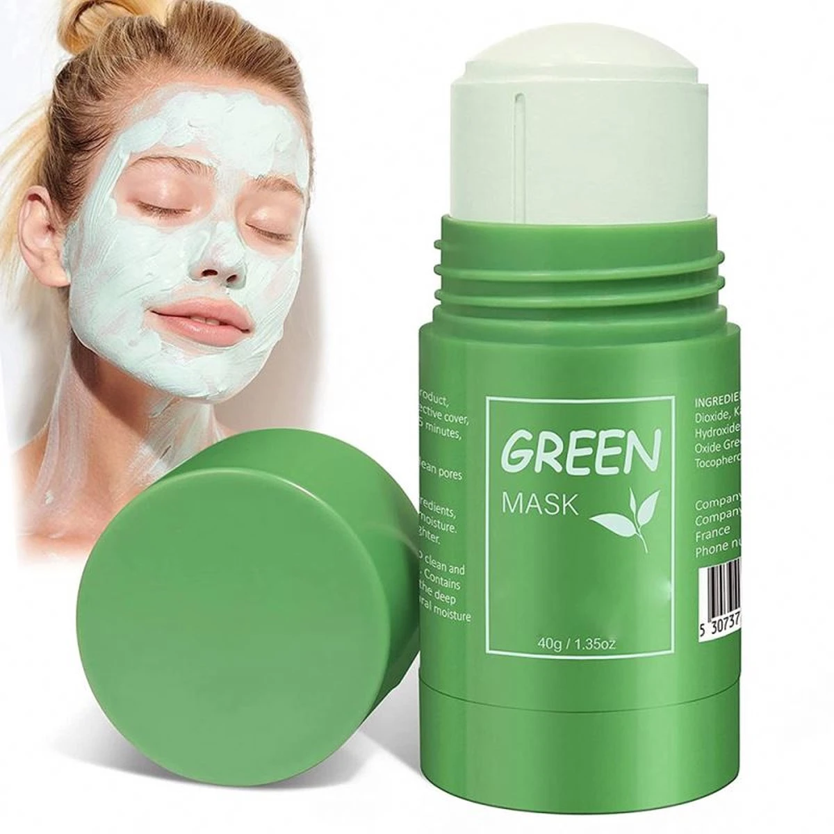 Merkloos Green Mask Stick – 2 Stuks – Gezichtsmasker – Gezichtsverzorging - Mee-eters Verwijderen – Natuurlijk Product 2 Merkloos Green Mask Stick – 2 Stuks – Gezichtsmasker – Gezichtsverzorging - Mee-eters Verwijderen – Natuurlijk Product - Afbeelding 2
