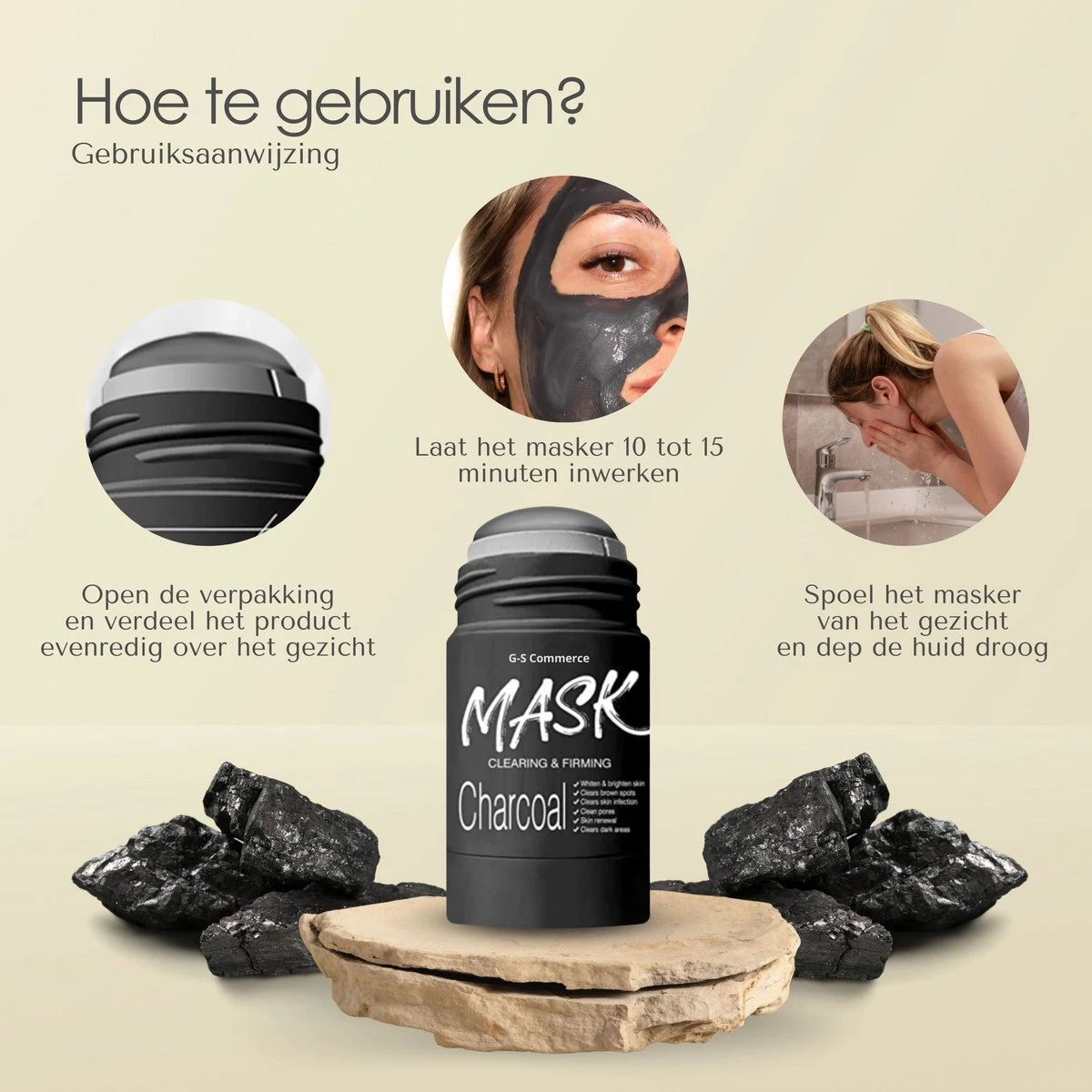 Mask Stick | Houtskool Klei Masker | Bekend Van De Green Mask Stick | Detox | Charcoal | Kleimasker | Gezichtsmasker | Blackhead Remover | Huidverzorging | Hydraterend | 2 Mask Stick | Houtskool Klei Masker | Bekend Van De Green Mask Stick | Detox | Charcoal | Kleimasker | Gezichtsmasker | Blackhead Remover | Huidverzorging | Hydraterend | - Afbeelding 2