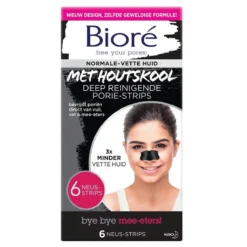 Biore Met Houtskool Neusstrips - 6 Stuks