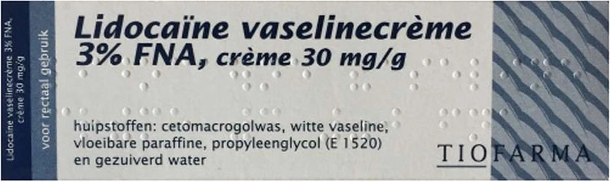 Verdovende Creme Lidocaine- Vaseline 3% - 30 Gram 1 Verdovende Creme Lidocaine- Vaseline 3% - 30 Gram