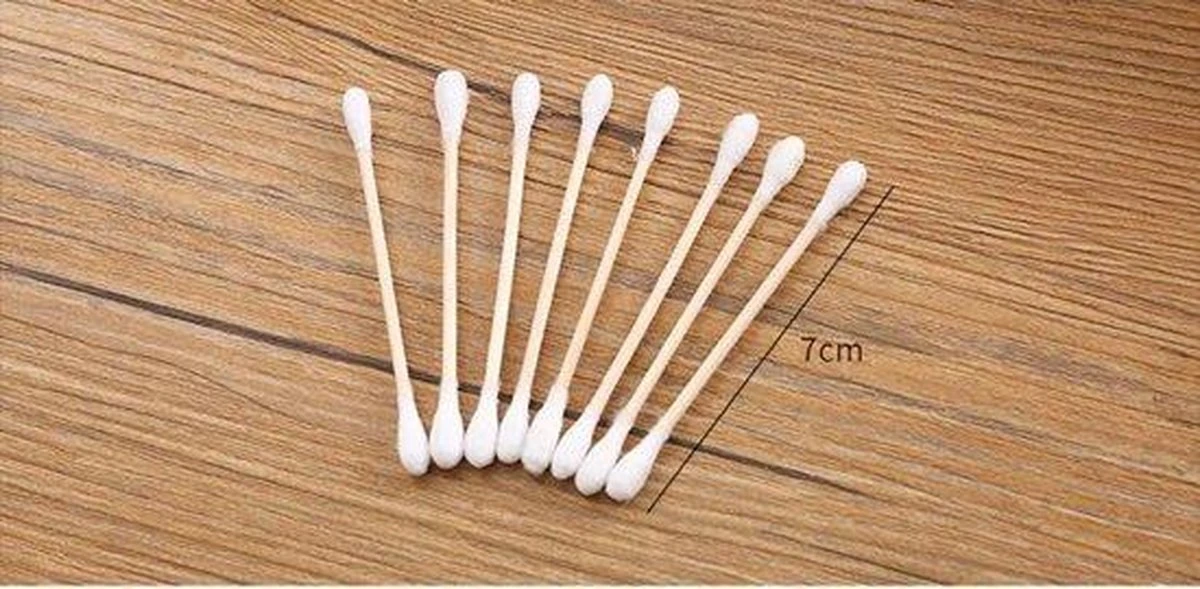 Merkloos Wattenstaafjes Hout - Bamboe - 2x100 St 9 Merkloos Wattenstaafjes Hout - Bamboe - 2x100 St - Afbeelding 9