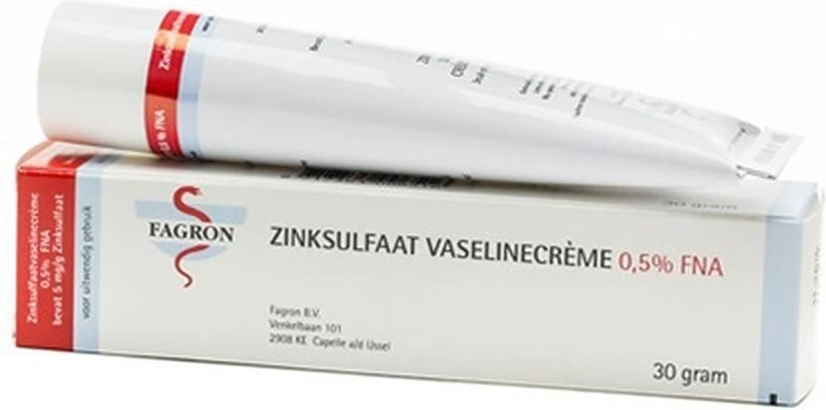 Fagron Zinc Sulphate Vaseline Cream 0.5% Fna 1 Fagron Zinc Sulphate Vaseline Cream 0.5% Fna