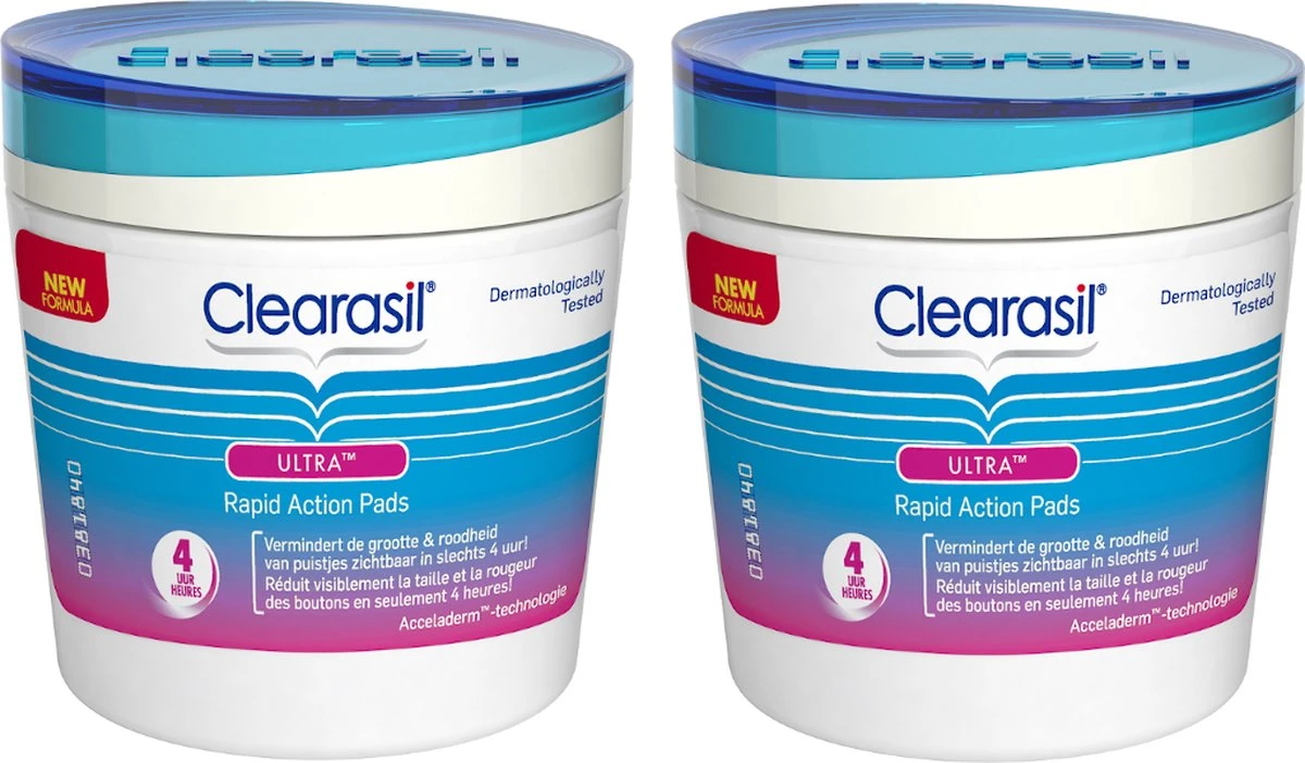 Clearasil Ultra Rapid Action Pads - Reinigingsdoekjes - 2 X 65 Stuks 4 Clearasil Ultra Rapid Action Pads - Reinigingsdoekjes - 2 X 65 Stuks - Afbeelding 4