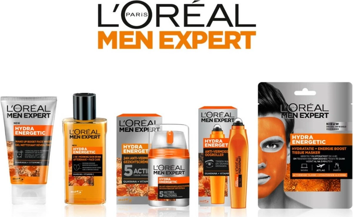 L’Oréal Paris Men Expert Hydra Energetic Gezichtsreiniger - 3 X 100 Ml - Voordeelverpakking 2 L’Oréal Paris Men Expert Hydra Energetic Gezichtsreiniger - 3 X 100 Ml - Voordeelverpakking - Afbeelding 2