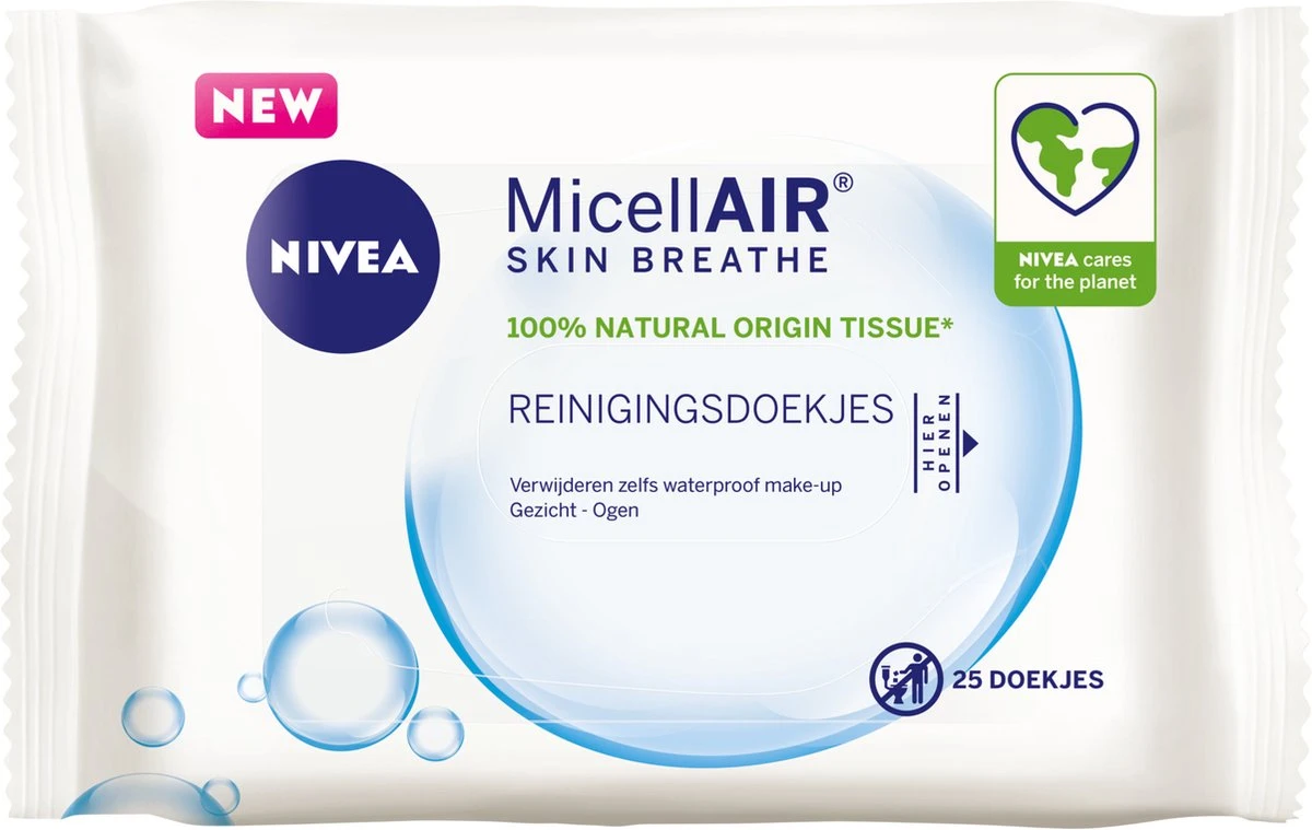Nivea Reinigingsdoekjes Micellair - 6 X 25 Stuks 2 Nivea Reinigingsdoekjes Micellair - 6 X 25 Stuks - Afbeelding 2