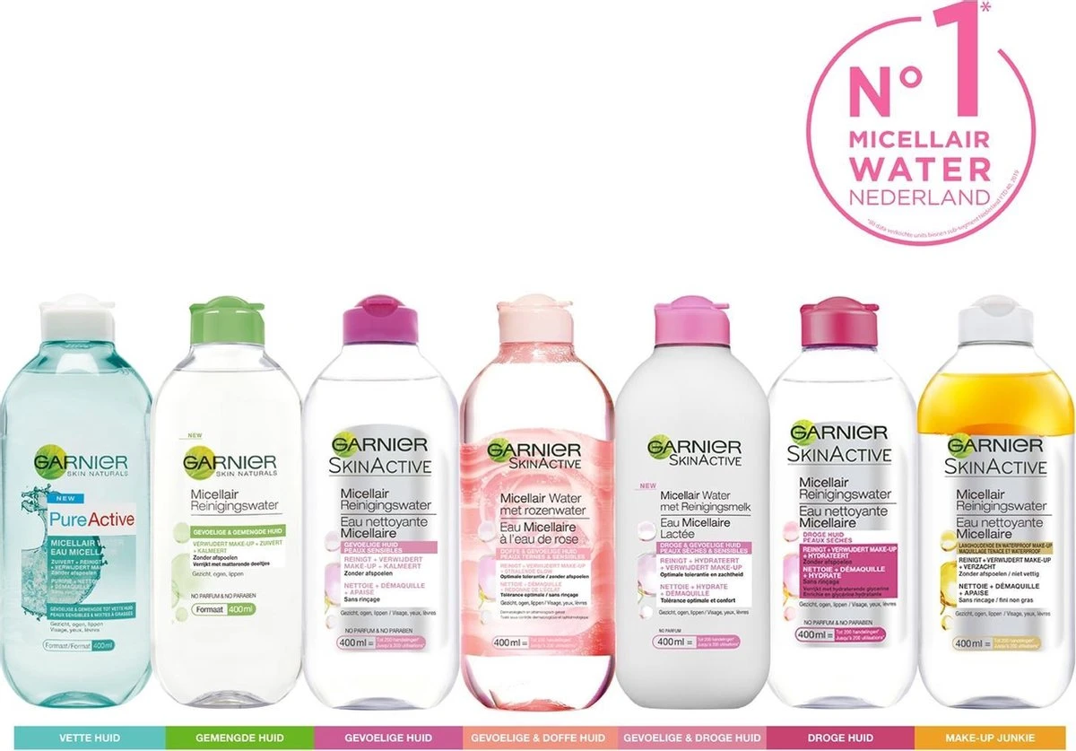 Garnier SkinActive Micellair Reinigingswater Voor De Gevoelige Huid - 3 X 400ml 13 Garnier SkinActive Micellair Reinigingswater Voor De Gevoelige Huid - 3 X 400ml - Afbeelding 13