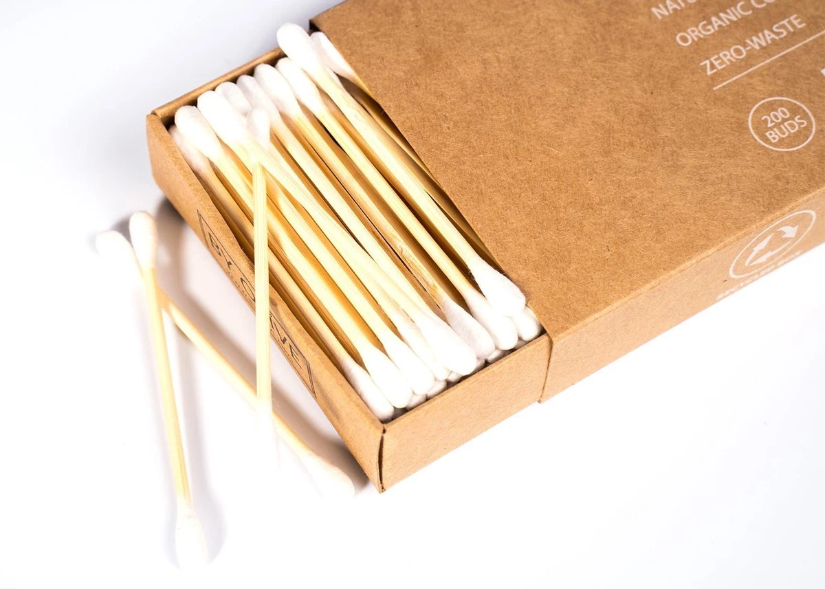 Natuurlijke Wattenstaafjes Van Bamboe En Katoen - Eco - 600 St - Bio Afbreekbaar - By Olive 2 Natuurlijke Wattenstaafjes Van Bamboe En Katoen - Eco - 600 St - Bio Afbreekbaar - By Olive - Afbeelding 2