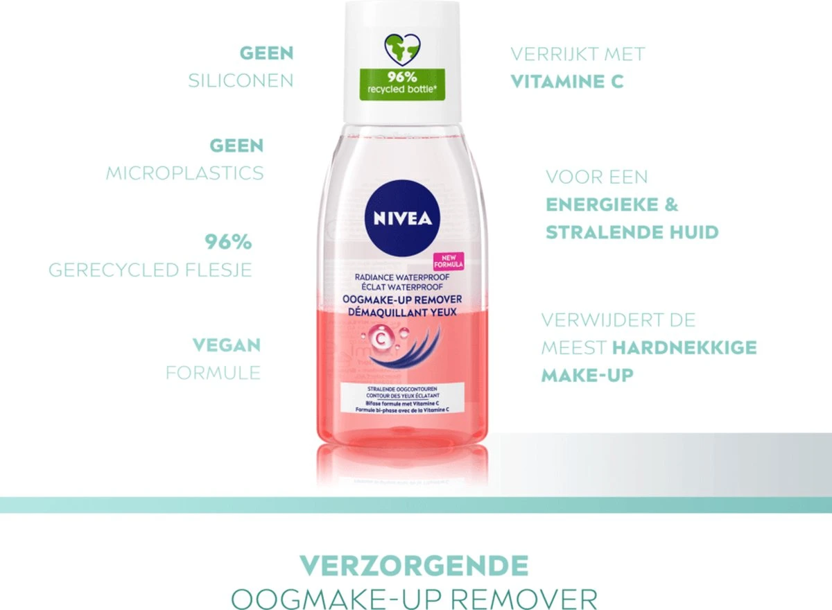 NIVEA Verzorgende Oog Make-Up Remover 125 Ml 2 NIVEA Verzorgende Oog Make-Up Remover 125 Ml - Afbeelding 2