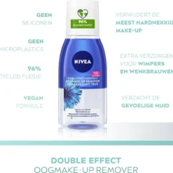 NIVEA Double Effect Waterproof - 125 Ml - Oogmake-up Remover 9 NIVEA Double Effect Waterproof - 125 Ml - Oogmake-up Remover -Goedkope Gezicht Zoet Winkel 1200x882