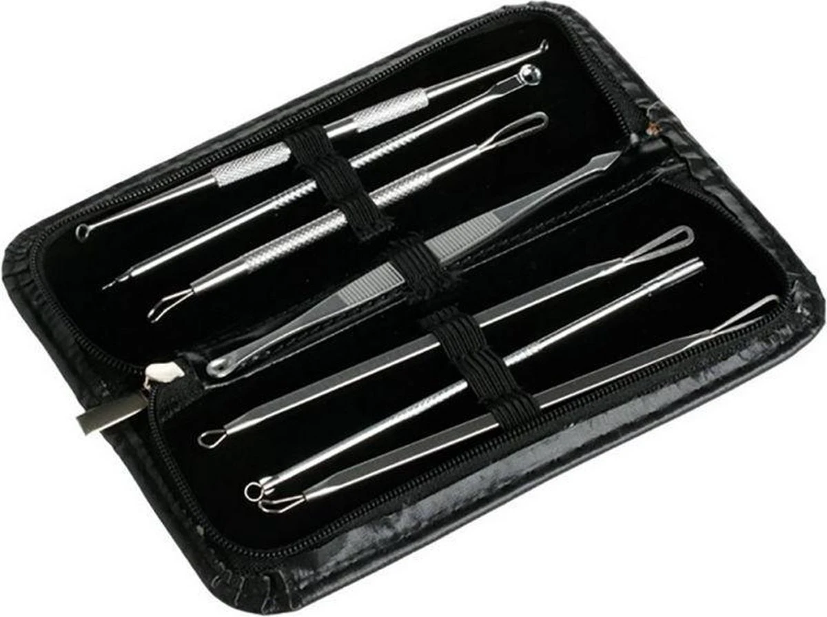 Merkloos Professionele 7 Delige Mee-eters & Acne Verwijderen Set - Blackhead Killer - Remover Comedonenlepel - Puisten Verwijderaar - Comedonendrukker - Mee-eter Lepel 1 Merkloos Professionele 7 Delige Mee-eters & Acne Verwijderen Set - Blackhead Killer - Remover Comedonenlepel - Puisten Verwijderaar - Comedonendrukker - Mee-eter Lepel