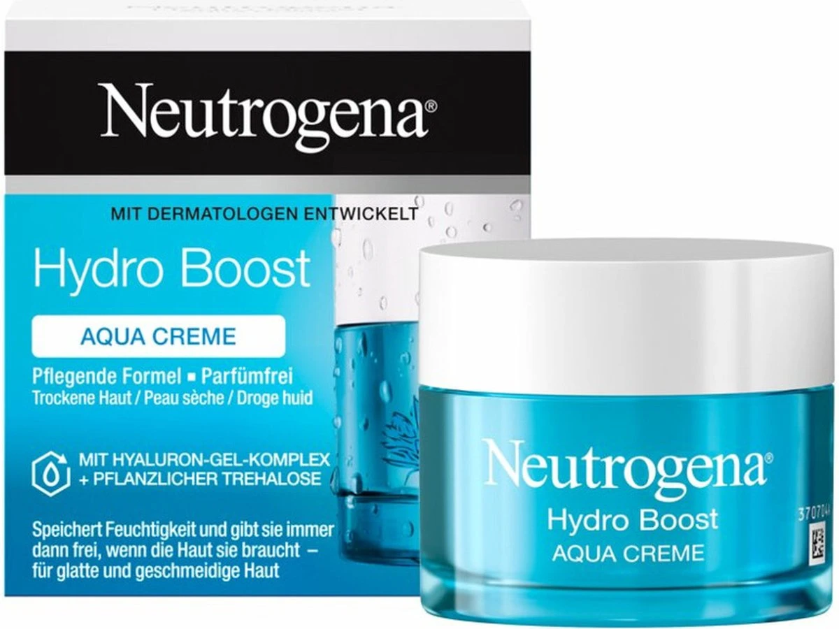 Neutrogena Hydro Boost Aqua Crème, Gezichtscrème, Gezichtsverzorging, Dagcrème Voor Droge Huid, Olievrij, Parfumvrij, 50 Ml 8 Neutrogena Hydro Boost Aqua Crème, Gezichtscrème, Gezichtsverzorging, Dagcrème Voor Droge Huid, Olievrij, Parfumvrij, 50 Ml - Afbeelding 8