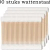 Merkloos Vardaan Wattenstaafjes - Hout - Bamboe - Milieuvriendelijk - 1000 St