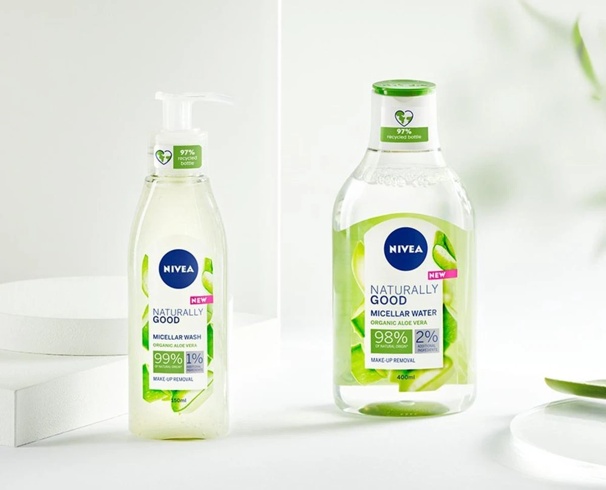 NIVEA Naturally Good Micellair Washgel Met Biologische Aloë Vera - 140ml 5 NIVEA Naturally Good Micellair Washgel Met Biologische Aloë Vera - 140ml - Afbeelding 5
