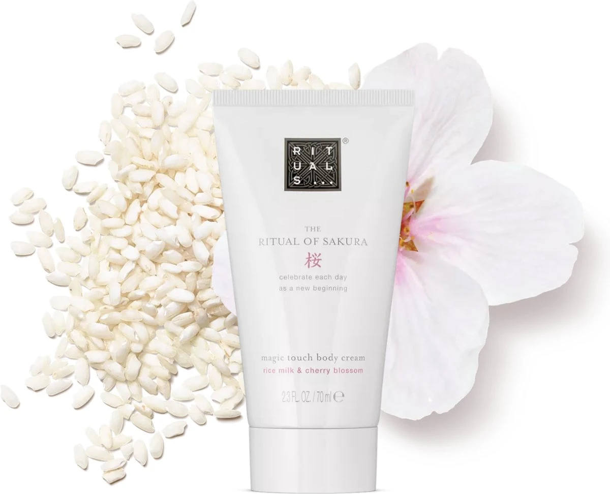 Rituals The Ritual Of Sakura Magic Touch Body Cream 100 Tube - 3 Pack - Rice Milk En Cherry Blossom 4 Rituals The Ritual Of Sakura Magic Touch Body Cream 100 Tube - 3 Pack - Rice Milk En Cherry Blossom - Afbeelding 4
