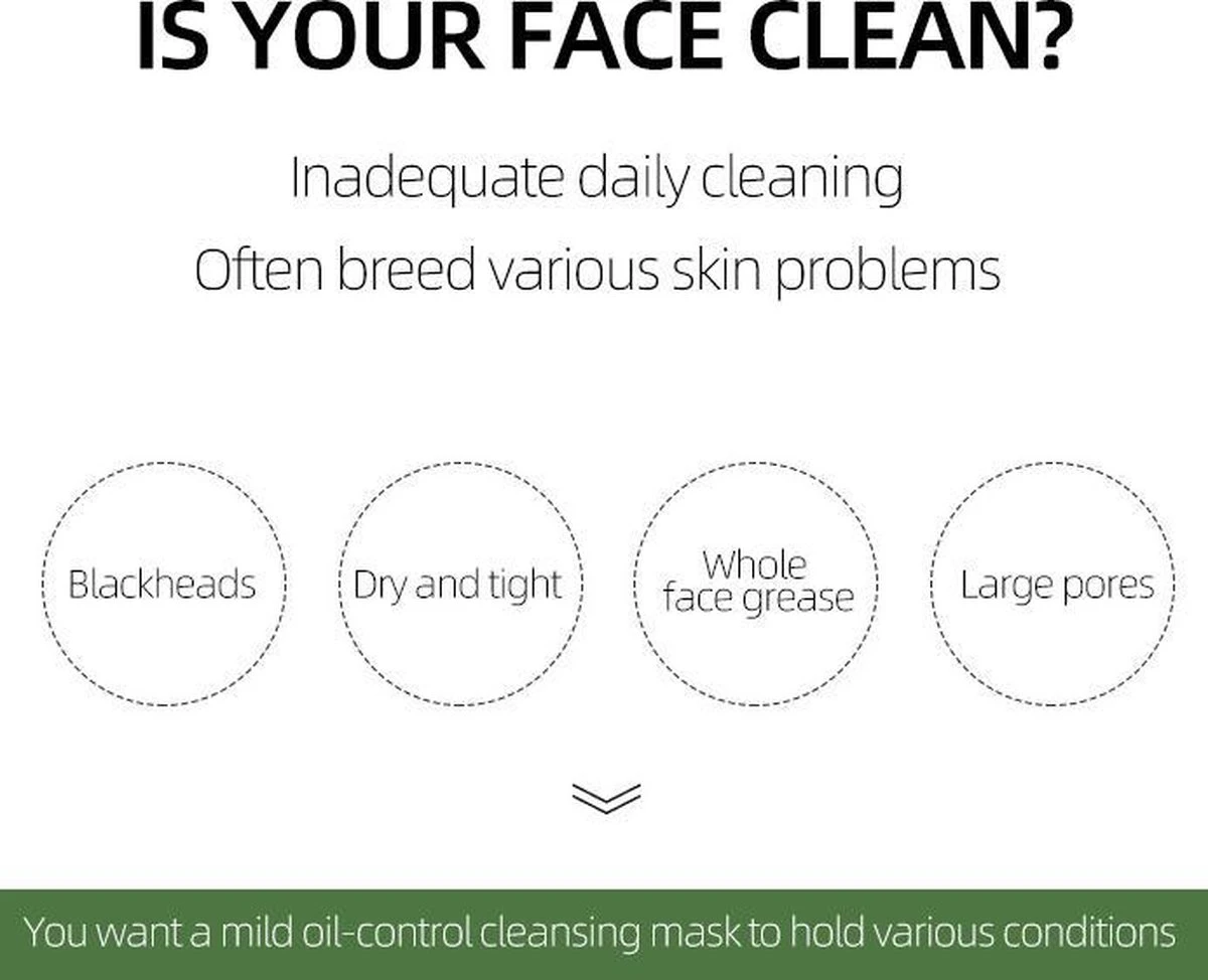 MENGSIQI - Green Mask Stick - Huidverzorging - Gezichtsmasker - Kleimasker - Mee Eters & Acne Verwijderen - Acne Verzorging - Vette Huid - Mee-eter Verwijderaar - Poriën Reiniger -Blackhead - Unisex - Verzachtend -Verkoelend - Dermatologisch Getest 13 MENGSIQI - Green Mask Stick - Huidverzorging - Gezichtsmasker - Kleimasker - Mee Eters & Acne Verwijderen - Acne Verzorging - Vette Huid - Mee-eter Verwijderaar - Poriën Reiniger -Blackhead - Unisex - Verzachtend -Verkoelend - Dermatologisch Getest - Afbeelding 13