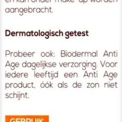 Biodermal Zonnebrand - Anti Age Zonnecrème Voor Het Gezicht - SPF 50 - 40ml -Goedkope Gezicht Zoet Winkel 257x1200