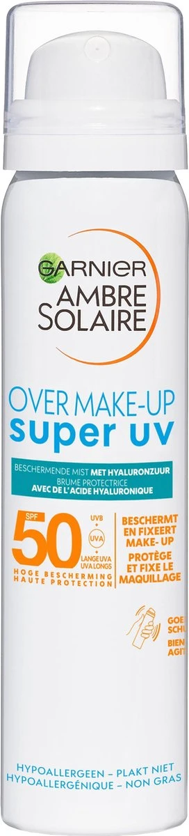 Garnier Ambre Solaire Over Make-up Super UV Zonnebrand SPF 50 - 75ml 9 Garnier Ambre Solaire Over Make-up Super UV Zonnebrand SPF 50 - 75ml - Afbeelding 9