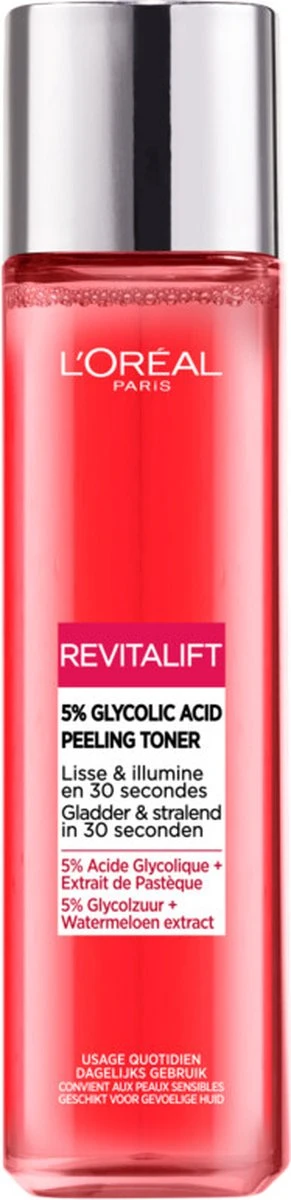 L’Oréal Paris Revitalift 5% Glycolzuur Peeling Toner - 180ml 1 L’Oréal Paris Revitalift 5% Glycolzuur Peeling Toner - 180ml