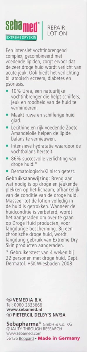 Sebamed Extreme Dry Urea Repair - Lotion 10% - Huidverzorging - 200 Ml 16 Sebamed Extreme Dry Urea Repair - Lotion 10% - Huidverzorging - 200 Ml - Afbeelding 16