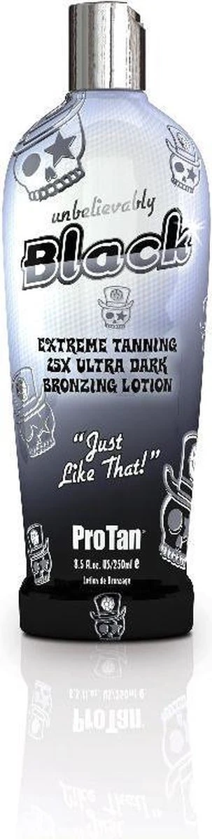 Pro Tan Unbelievably Black 25x DHA Bronzers Zonnebankcreme - 250 Ml 1 Pro Tan Unbelievably Black 25x DHA Bronzers Zonnebankcreme - 250 Ml
