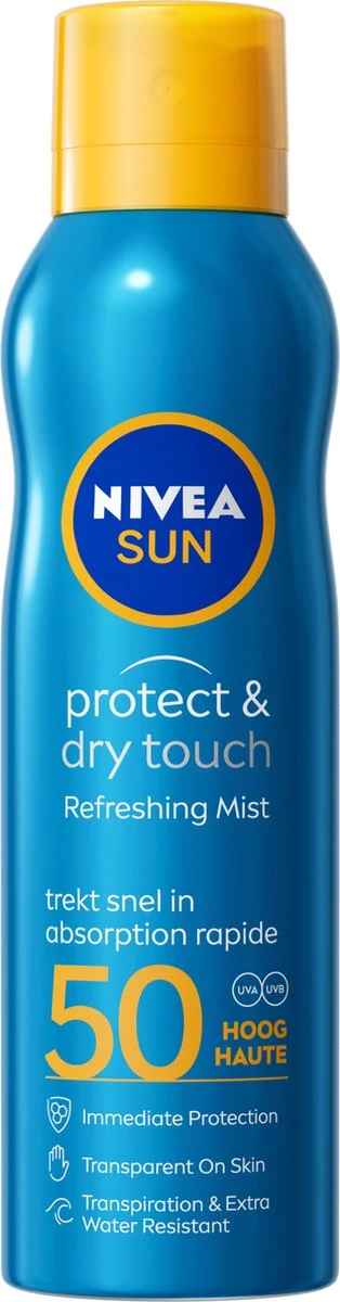 Nivea - UV-zonnebrandspray - Sun Protect & Dry Touch SPF50+ - Maat 200ml 1 Nivea - UV-zonnebrandspray - Sun Protect & Dry Touch SPF50+ - Maat 200ml