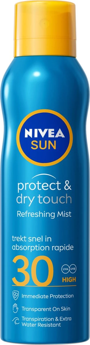 NIVEA SUN Protect & Dry Touch Zonnespray SPF 30 - 200 Ml 1 NIVEA SUN Protect & Dry Touch Zonnespray SPF 30 - 200 Ml