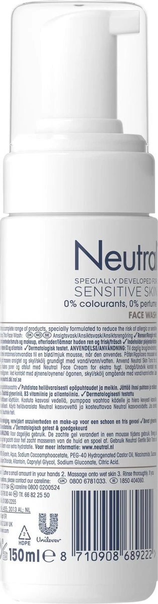Neutral 0% Face Wash Lotion - 2 X 150 Ml - Voordeelverpakking 2 Neutral 0% Face Wash Lotion - 2 X 150 Ml - Voordeelverpakking - Afbeelding 2