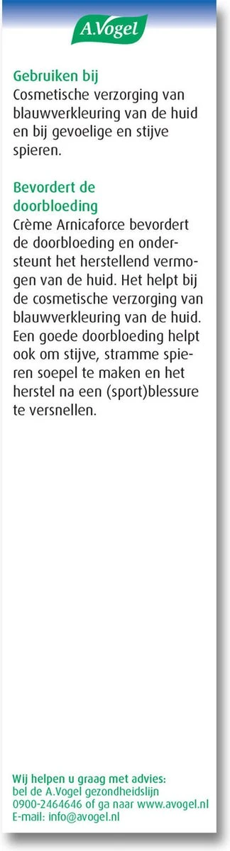 A.Vogel Arnica Vallen En Stoten Crème - Verzorgt De Blauwverkleurde Huid - 30 G 7 A.Vogel Arnica Vallen En Stoten Crème - Verzorgt De Blauwverkleurde Huid - 30 G - Afbeelding 7