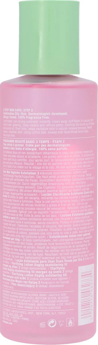 Clinique Clarifying Lotion 3 Reinigingslotion Vette Huid - 400 Ml 4 Clinique Clarifying Lotion 3 Reinigingslotion Vette Huid - 400 Ml - Afbeelding 4