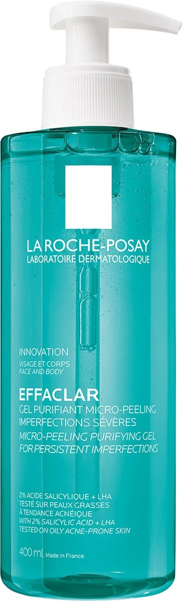 La Roche-Posay Effaclar Zuiverende Micro-Peeling Gel - 400ml - Onzuivere Huid 2 La Roche-Posay Effaclar Zuiverende Micro-Peeling Gel - 400ml - Onzuivere Huid - Afbeelding 2
