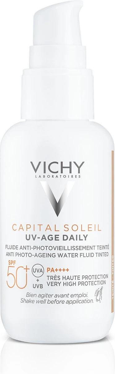 Vichy Capital Soleil UV-Age - Dagelijkse Zonnebrand Voor Het Gezicht - SPF50+ Getint - 40ml 1 Vichy Capital Soleil UV-Age - Dagelijkse Zonnebrand Voor Het Gezicht - SPF50+ Getint - 40ml
