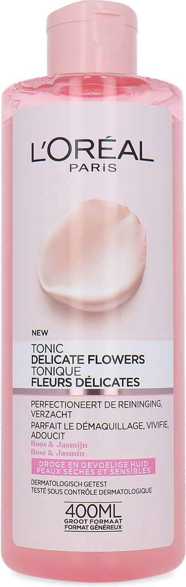 L’Oréal Paris Delicate Flowers Tonic - 400 Ml - Gevoelige Huid 8 L’Oréal Paris Delicate Flowers Tonic - 400 Ml - Gevoelige Huid - Afbeelding 8