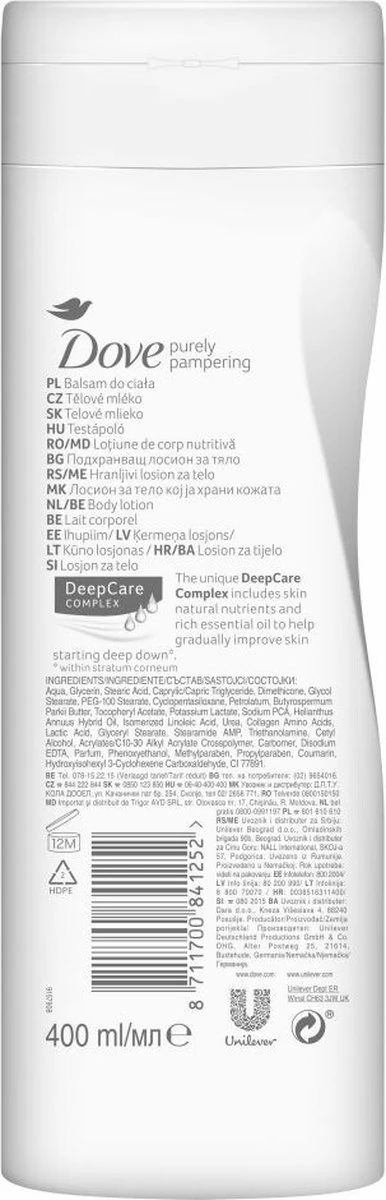 Dove Body Love Pampering Care Bodylotion - 400 Ml 8 Dove Body Love Pampering Care Bodylotion - 400 Ml - Afbeelding 8