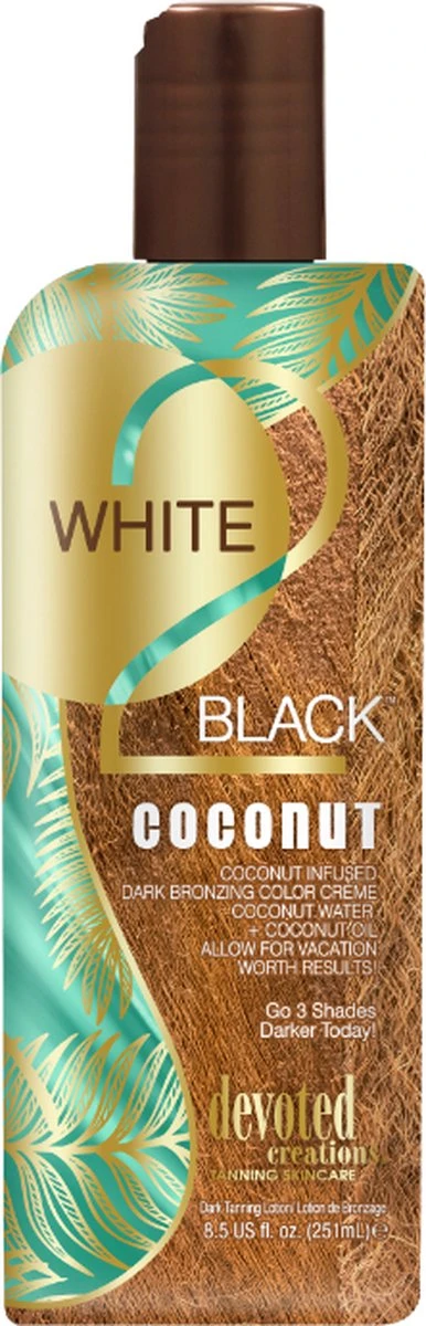 Devoted Creations - White 2 Black Coconut - Zonnebankcrème - 251ml 2 Devoted Creations - White 2 Black Coconut - Zonnebankcrème - 251ml - Afbeelding 2