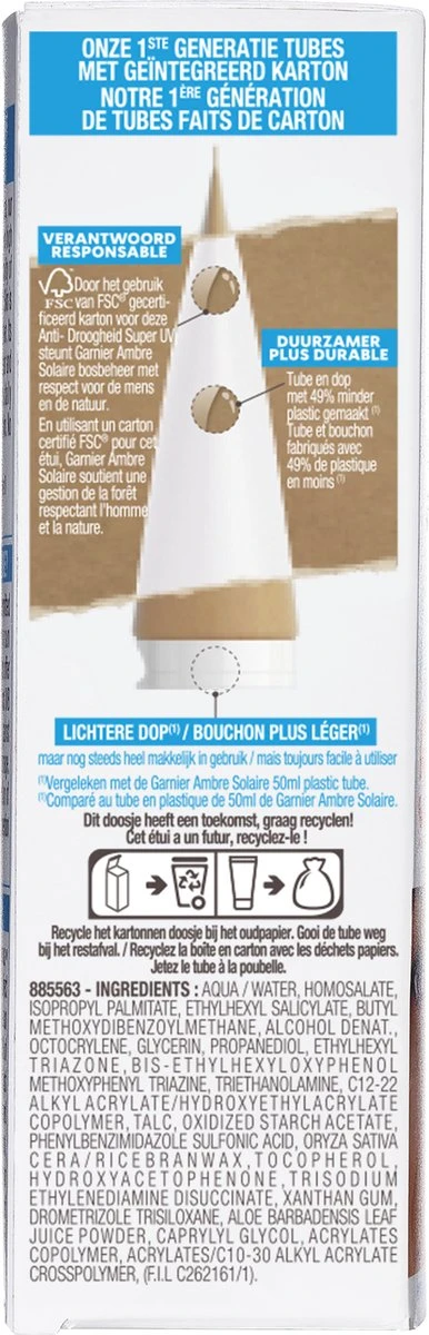 Garnier Ambre Solaire Anti-Age Super UV Zonnebrand - SPF50 2 Garnier Ambre Solaire Anti-Age Super UV Zonnebrand - SPF50 - Afbeelding 2