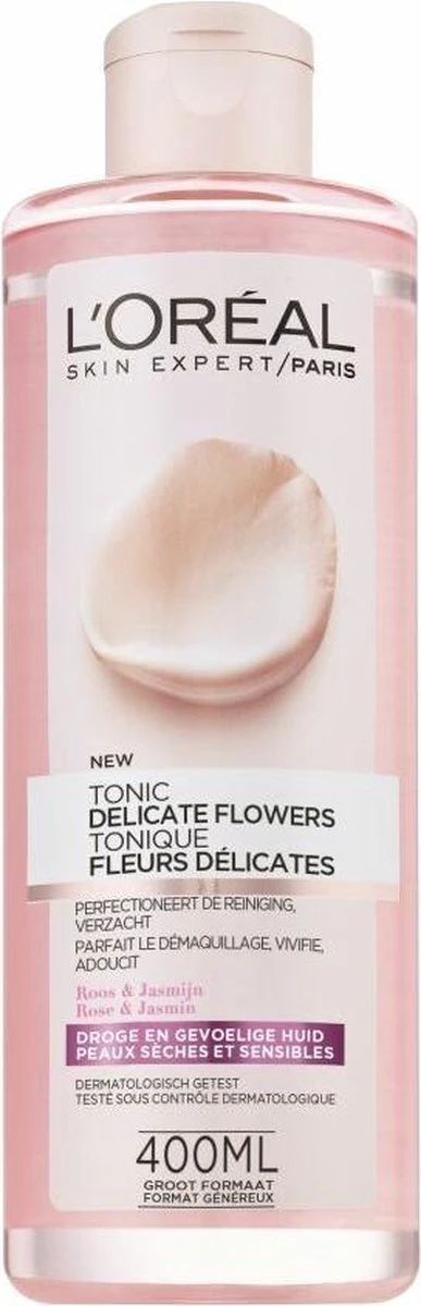 L’Oréal Paris Delicate Flowers Tonic - 400 Ml - Gevoelige Huid 1 L’Oréal Paris Delicate Flowers Tonic - 400 Ml - Gevoelige Huid