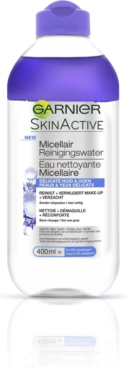 Garnier Skinactive Micellair Reinigingswater Delicate Huid En Ogen - 3 X 400 Ml - Micellair Water Voordeelverpakking 3 Garnier Skinactive Micellair Reinigingswater Delicate Huid En Ogen - 3 X 400 Ml - Micellair Water Voordeelverpakking - Afbeelding 3