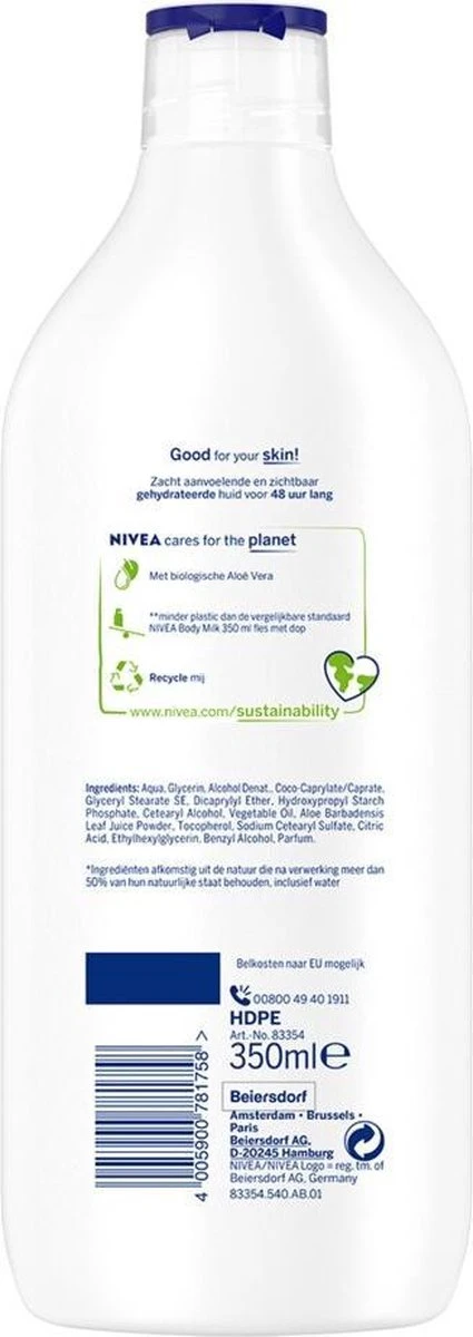 NIVEA Naturally Good Bio Aloë Vera Bodylotion - 350 Ml 2 NIVEA Naturally Good Bio Aloë Vera Bodylotion - 350 Ml - Afbeelding 2