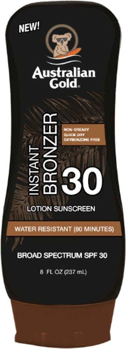 Australian Gold SPF 30 Lotion - Zonnebrand - Met Bronzer - 237 Ml 1 Australian Gold SPF 30 Lotion - Zonnebrand - Met Bronzer - 237 Ml