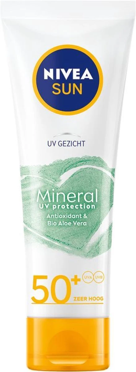 NIVEA SUN UV Face Mineral UV Protection Zonnebrand Gezicht SPF 50+ - 50ML 1 NIVEA SUN UV Face Mineral UV Protection Zonnebrand Gezicht SPF 50+ - 50ML