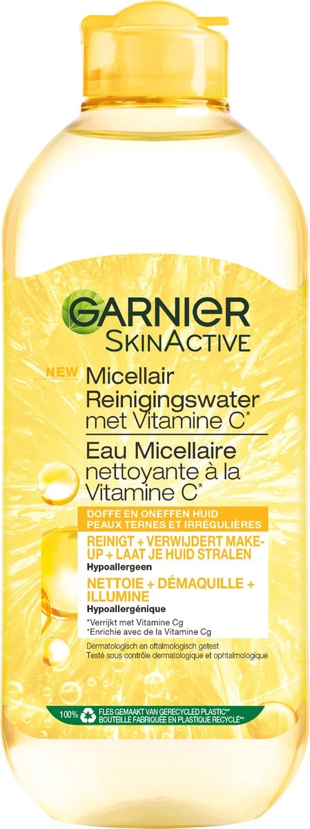 Garnier SkinActive Micellair Water Vitamine C* - Reinigingswater Voor Het Gezicht - 400ml 1 Garnier SkinActive Micellair Water Vitamine C* - Reinigingswater Voor Het Gezicht - 400ml