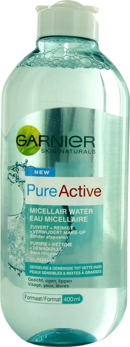Garnier SkinActive - Pure Active Micellair Reinigingswater Voor De Vette Huid - 3 X 400 Ml - Micellair Water Bij Onzuiverheden - Voordeelverpakking 3 Garnier SkinActive - Pure Active Micellair Reinigingswater Voor De Vette Huid - 3 X 400 Ml - Micellair Water Bij Onzuiverheden - Voordeelverpakking - Afbeelding 3