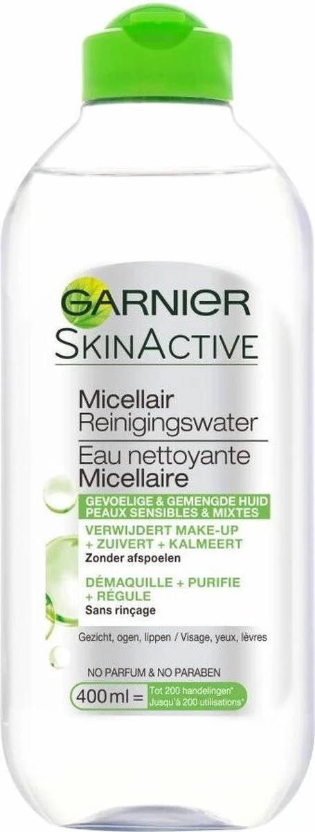 Garnier SkinActive - Micellair Reinigingswater Gemengde Huid - 3 X 400ml - Micellair Water Voordeelverpakking 2 Garnier SkinActive - Micellair Reinigingswater Gemengde Huid - 3 X 400ml - Micellair Water Voordeelverpakking - Afbeelding 2