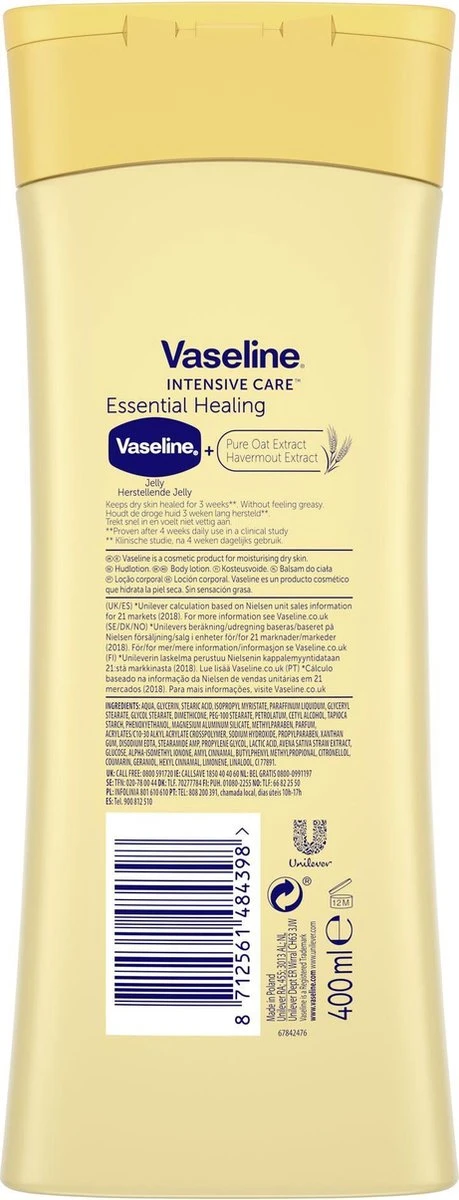 Vaseline® Vaseline Bodylotion Essential Healing - 6 X 400 Ml - Voordeelverpakking 2 Vaseline® Vaseline Bodylotion Essential Healing - 6 X 400 Ml - Voordeelverpakking - Afbeelding 2
