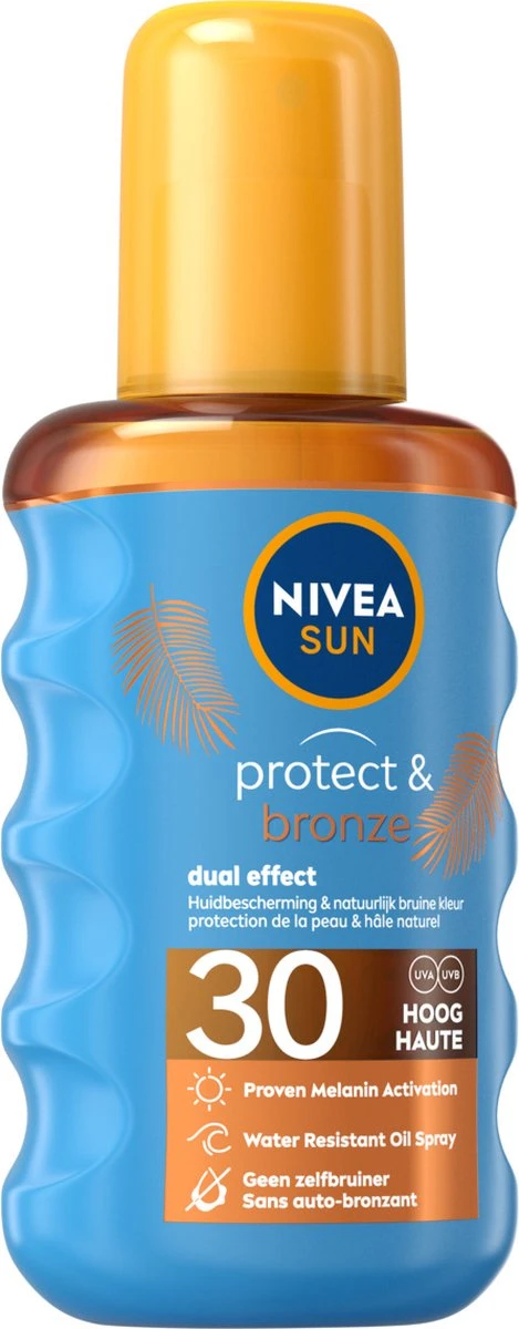 NIVEA SUN Protect & Bronze Zonnebrandolie Spray SPF 30 - 200 Ml 3 NIVEA SUN Protect & Bronze Zonnebrandolie Spray SPF 30 - 200 Ml - Afbeelding 3