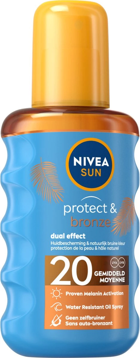 NIVEA SUN Protect & Bronze Beschermende Olie Spray SPF 20 - 200 Ml 3 NIVEA SUN Protect & Bronze Beschermende Olie Spray SPF 20 - 200 Ml - Afbeelding 3