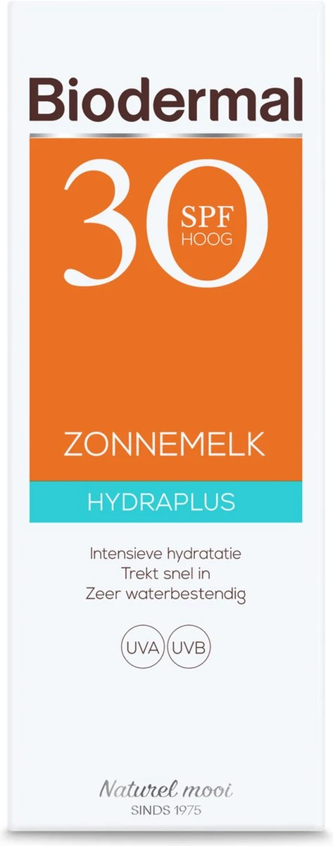 Biodermal Zonnebrand - Hydraplus - Zonnemelk - SPF 30 - 200ml 6 Biodermal Zonnebrand - Hydraplus - Zonnemelk - SPF 30 - 200ml - Afbeelding 6