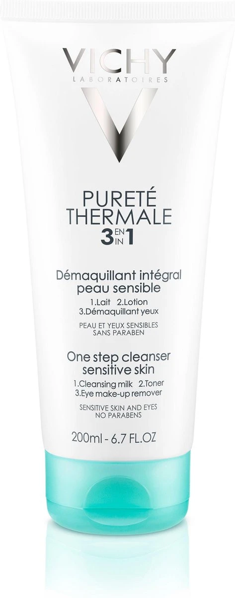 Vichy Pureté Thermale 3-in-1 Reinigingslotion -200ml - Make-up Verwijdering 1 Vichy Pureté Thermale 3-in-1 Reinigingslotion -200ml - Make-up Verwijdering